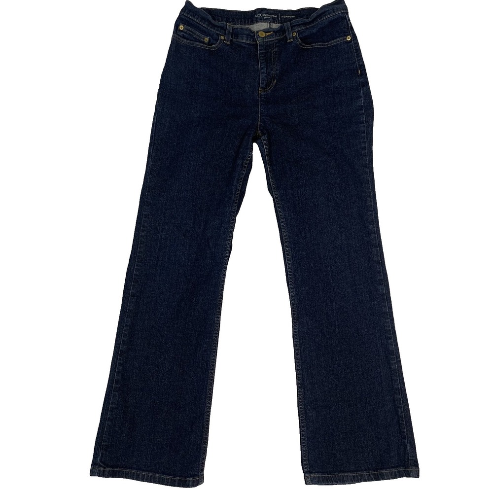 Liz Claiborne Hepburn Straight Leg Jeans Women’s 12 Blue Medium Wash High Rise